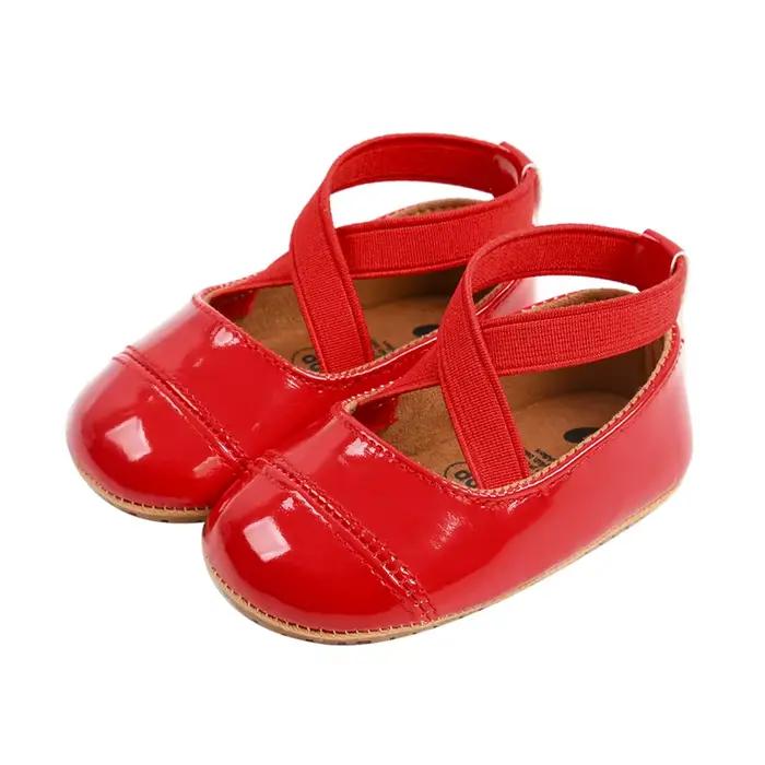 Chaussures de princesse pour bébés filles de 0 à 18 mois, pantoufles de mariage à essence avec nœud