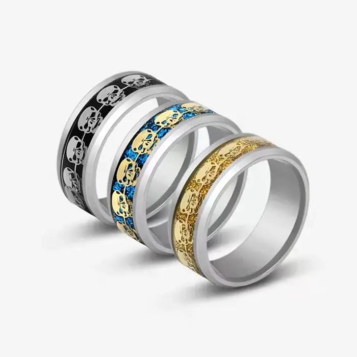 Bague Gothique Crâne pour Homme et Femme, Bijoux en Acier Inoxydable, Vente en Gros, 30 Anneaux