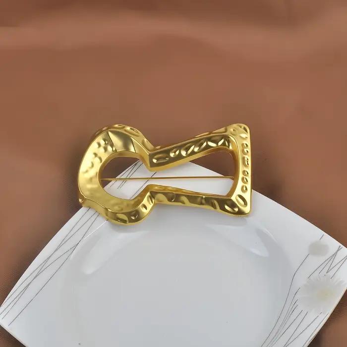 Nouvelle arrivée, grande broche en forme de trou de serrure dorée, épingle à revers tendance pour ma