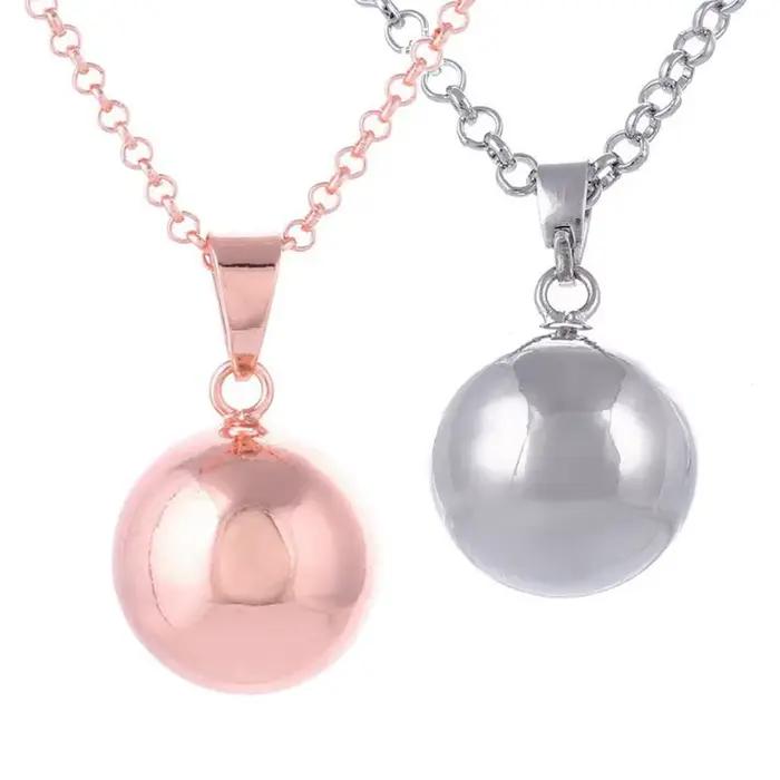 Collier Boule d'Harmonie Brillant de Grossesse Pendentif Carillon Bola Vintage Chaîne Longue 40 Pouces Bijoux pour Femmes Occasions Spéciales
