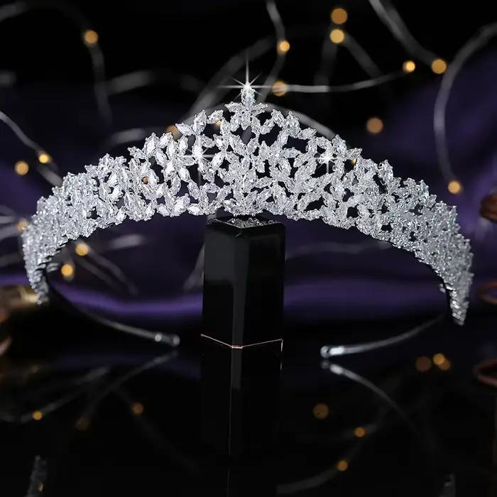Diadèmes et couronne HADIYANA Vintage magnifiques femmes mariage accessoires de cheveux de mariée bijoux