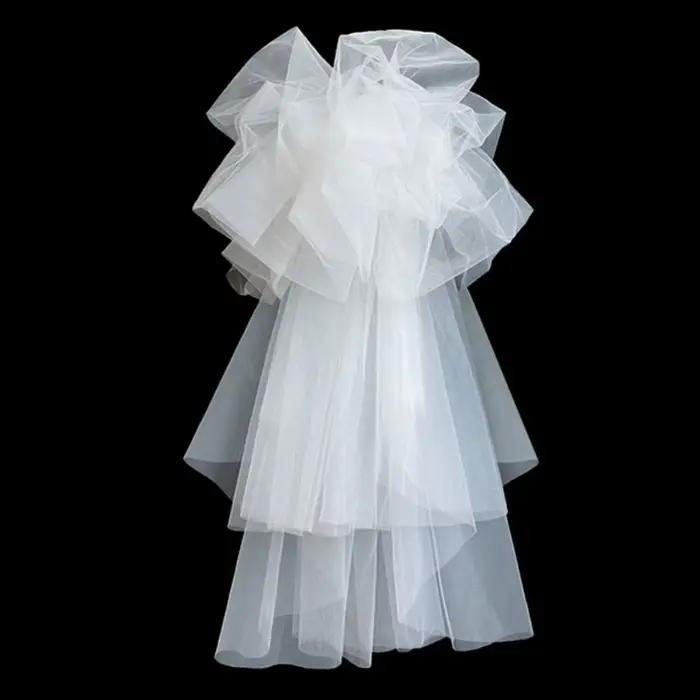 Voile de mariée multicouche avec peigne à cheveux