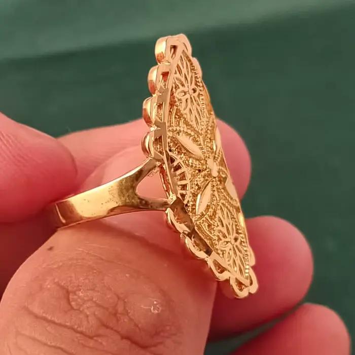 Bague éthiopienne de couleur or de dubaï, bagues de mariage africain érythréen pour femmes