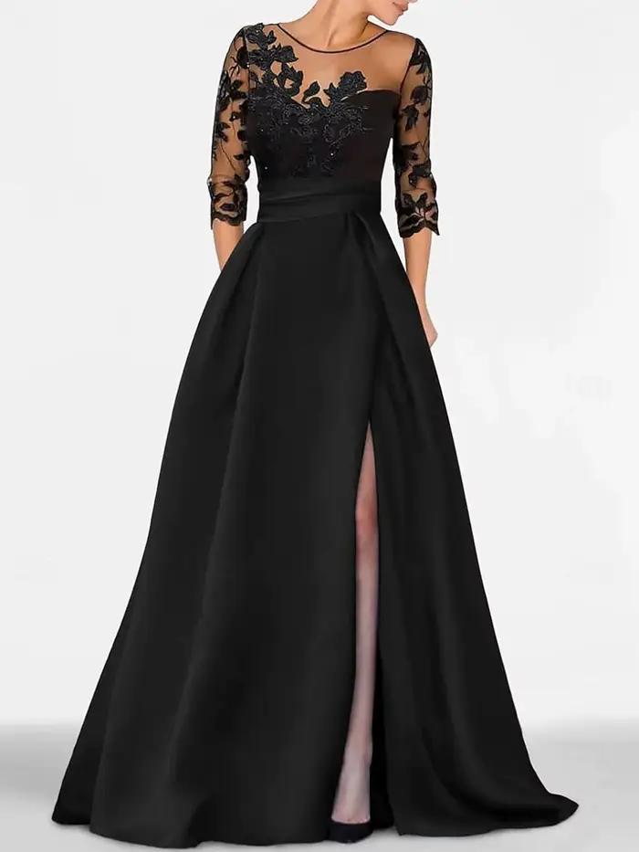 Robe de soirée élégante en satin sur mesure