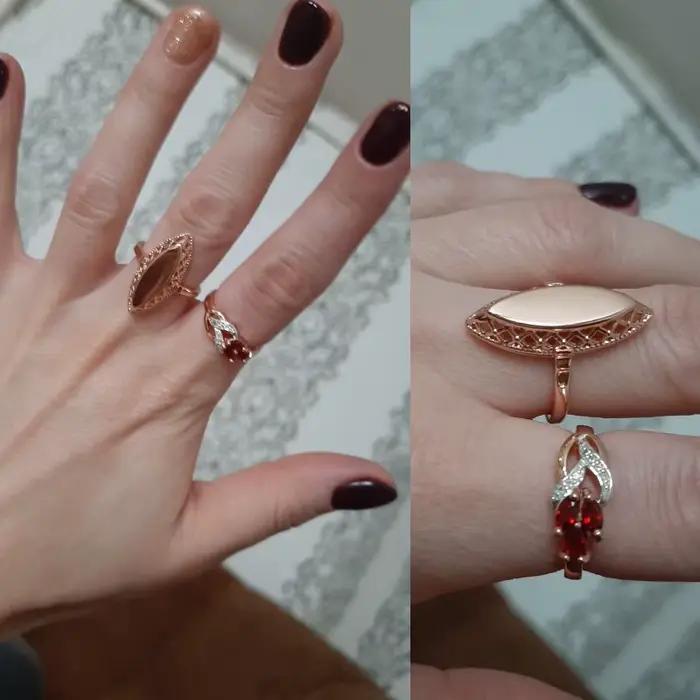 Bagues Kinel en or rose 585 avec motifs floraux pour mariage et occasions spéciales