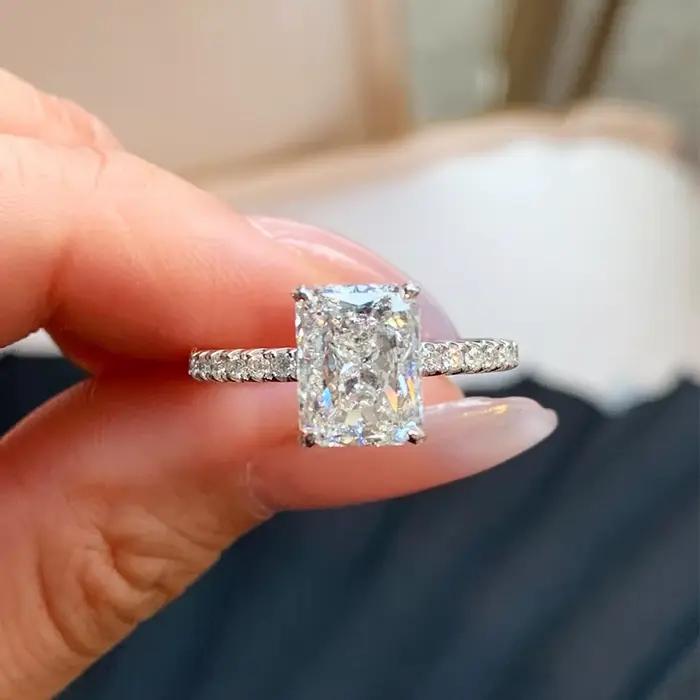 Parures de bagues en moissanite complète BXINY