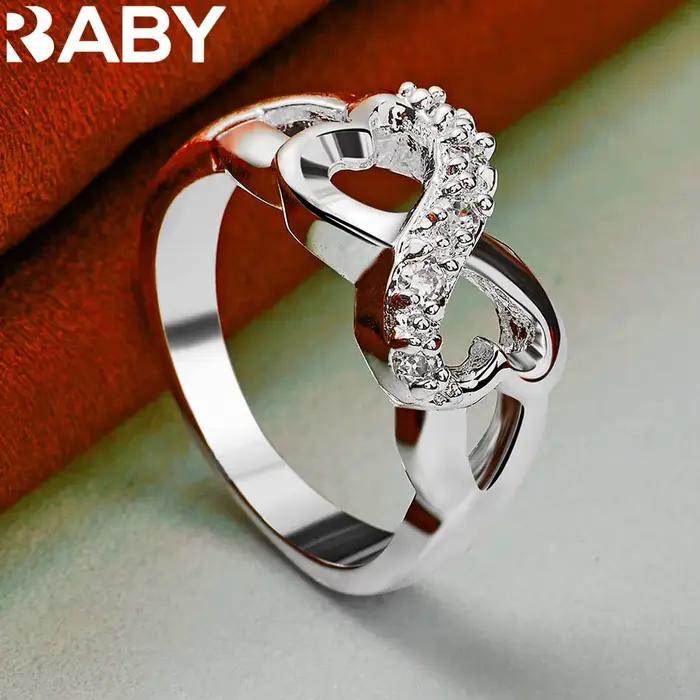 Bague en argent sterling 925 sertie de motifs géométriques élégante et moderne pour femmes et hommes occasions spéciales soirée festive