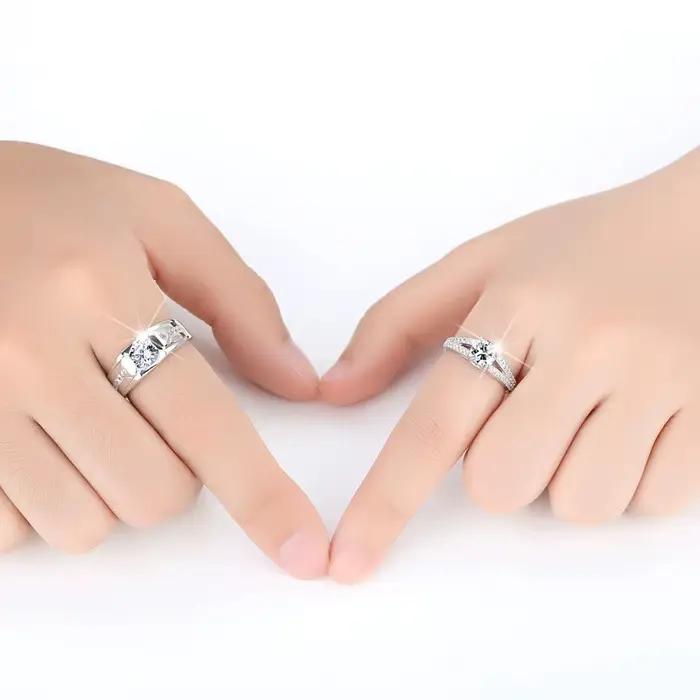 Bagues jumelées de luxe pour femmes et hommes