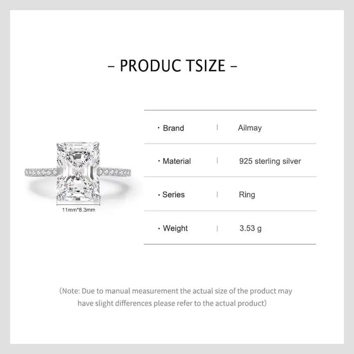 Alliance de mariage en argent sterling 925 sertie de zirconium blanc pour femmes occasions spéciales mariage fiançailles cadeau romantique