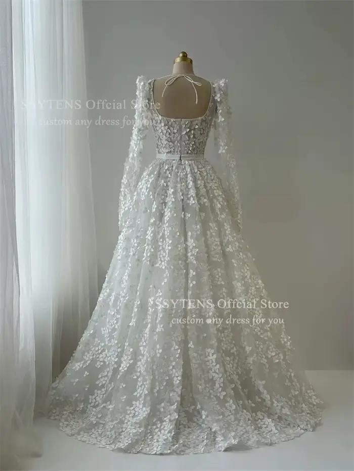 SSYTENS – robe de mariée de luxe à col carré pour femme