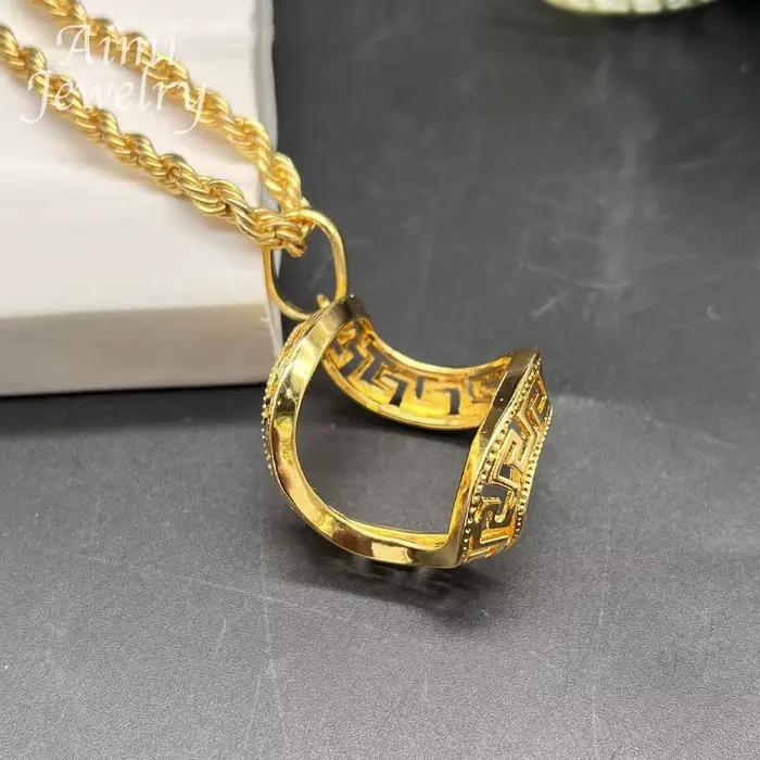 Ensemble de bijoux plaqués or 18 carats pour femmes en cuivre, pendentif et boucles d'oreilles en forme de losange pour anniversaire et autres occasions spéciales
