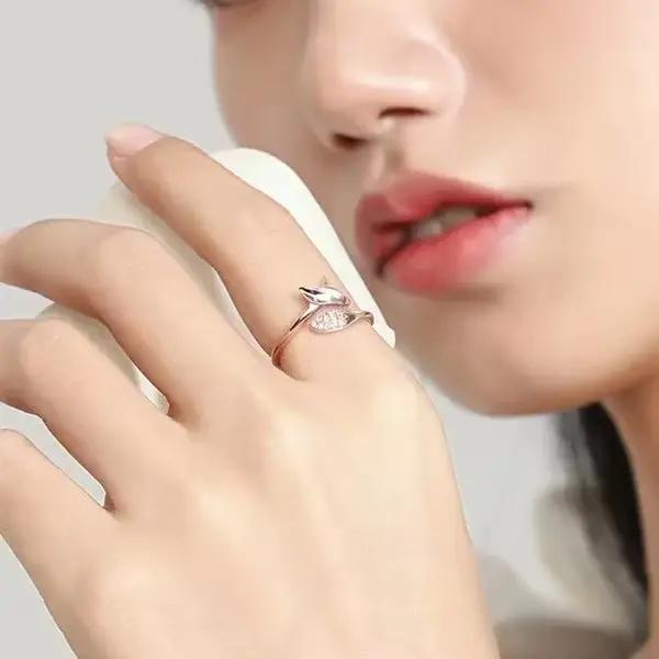 Wish – bague en diamant renard mignon