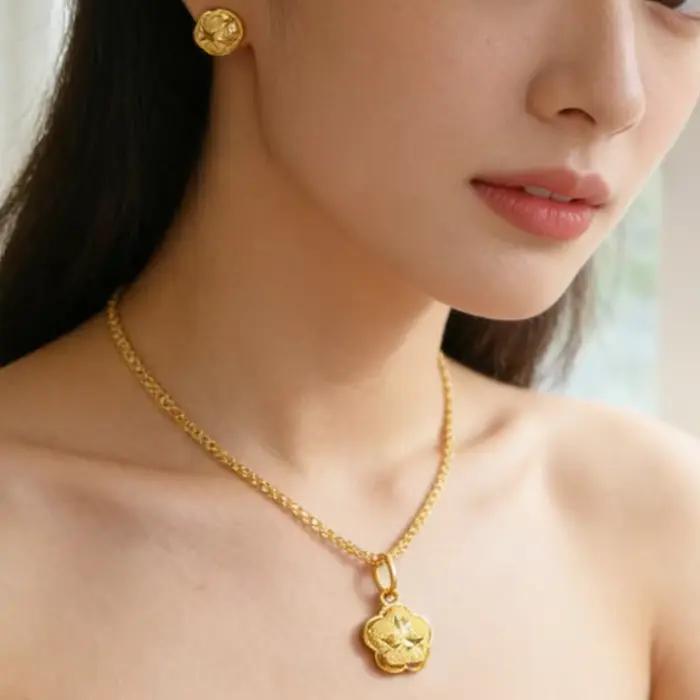 Ensemble de bijoux couleur or exquis pour fête