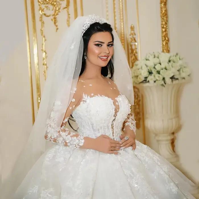 Robes de mariée de luxe personnalisées style princesse 2026 Dubaï