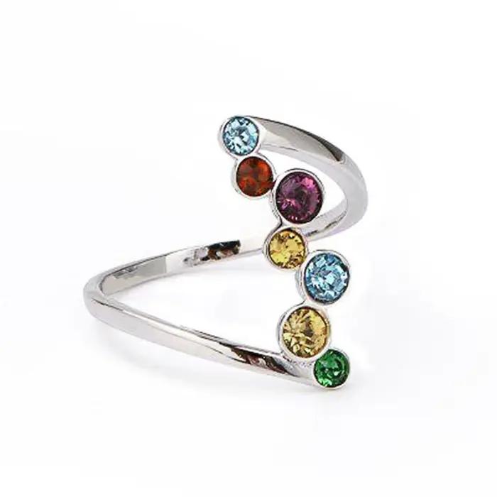 Bague en zircone cubique colorée pour femmes, alliance de mariage fantaisie à la mode pour soirée et occasions spéciales