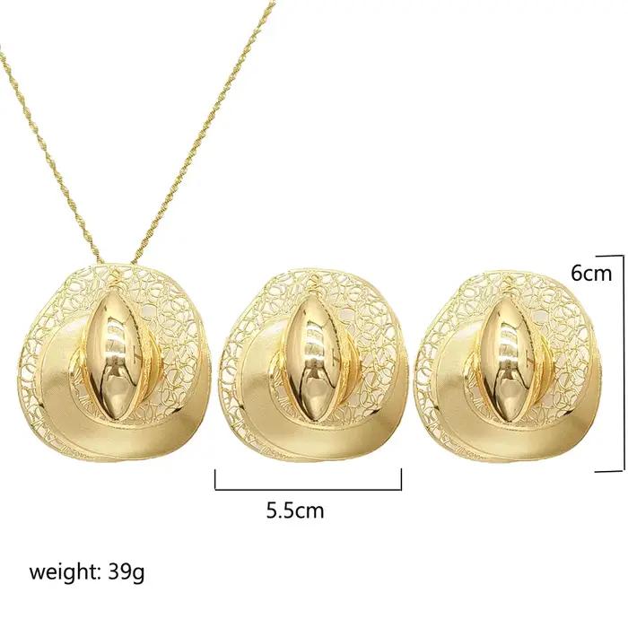 Ensemble de bijoux plaqué or 18 carats de Dubaï