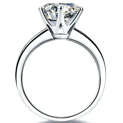 Group bague en or blanc 14 carats pour femme