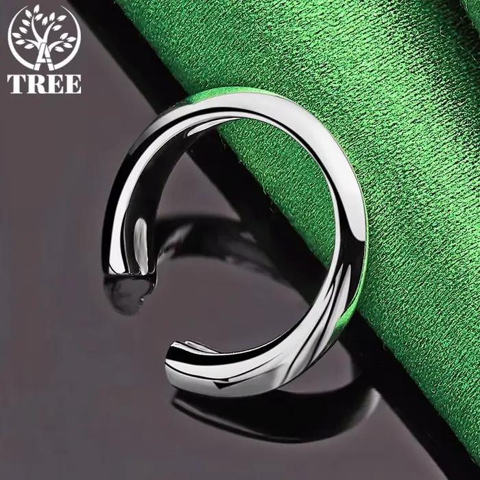 Bague ouverte ronde en argent Sterling 925 pour femmes, mode coréenne, cadeaux d'anniversaire, de fiançailles, de fête, nouveaux accessoires de bijoux simples