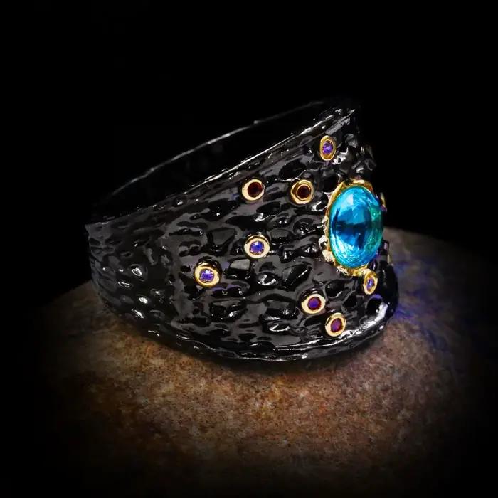 Bague rétro en cuivre plaqué or style bohème pour femmes occasions spéciales mariage soirée fiançailles voyage motifs géométriques zirconium 925 sterling