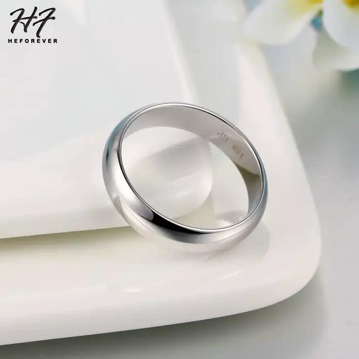 Bagues de couple en métal or rose pour hommes et femmes