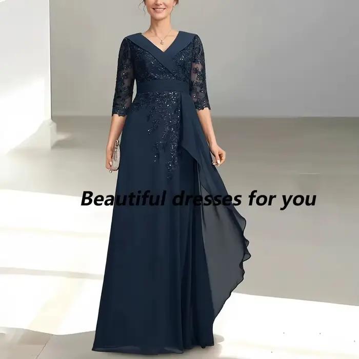 Robes de mère de la mariée bleu marine
