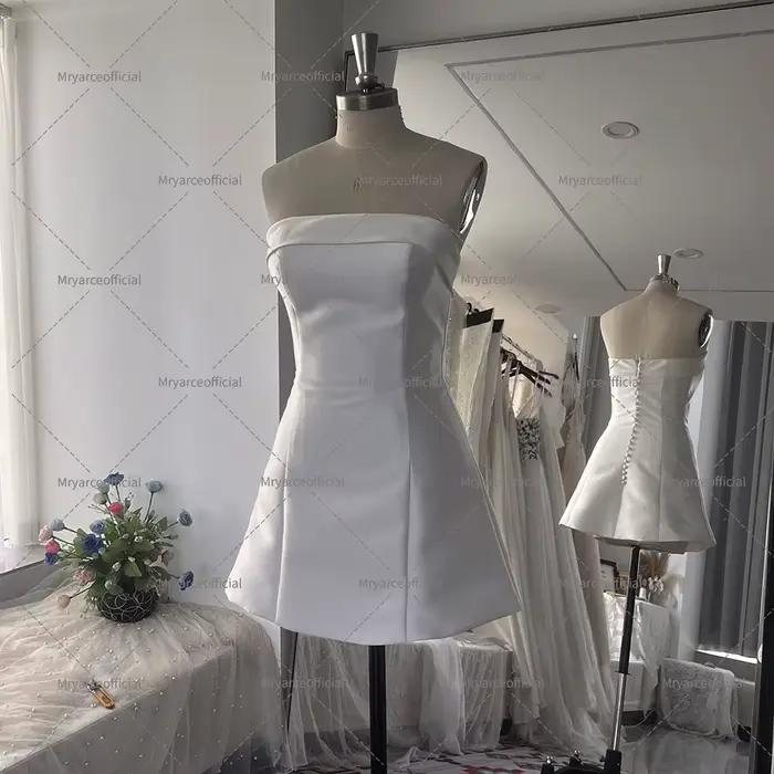 Robe de mariée Mryarce en polyester et dentelle simple sans bretelles avec jupe détachable pour cérémonies et soirées formelles