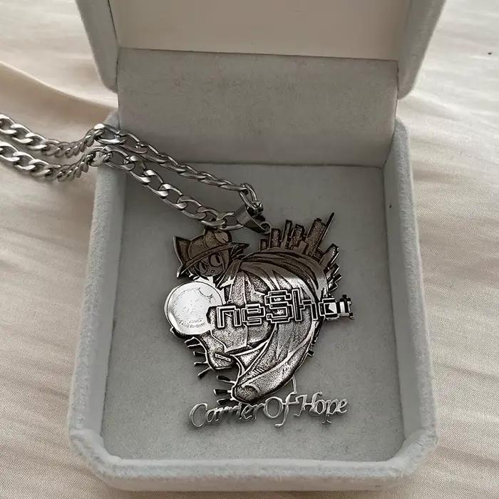 Colliers et pendentifs personnalisés avec photo et texte pour femme et homme, bijoux en acier inoxydable, collier avec logo, nom personnalisé, cadeau Y2K