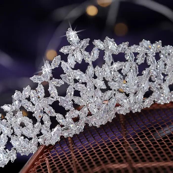 Diadèmes et couronne HADIYANA Vintage magnifiques femmes mariage accessoires de cheveux de mariée bijoux