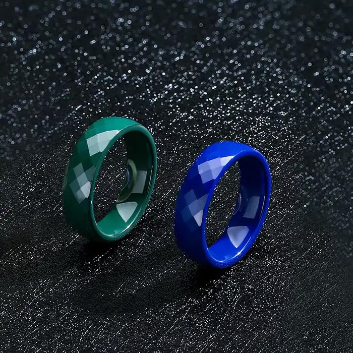 Bague de promesse en céramique 6mm hypoallergénique pour homme et femme, alliances de mariage classiques pour occasions spéciales et cadeaux de la fête des pères