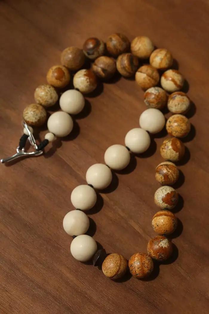 Amaiyllis Vintage pierre naturelle collier de perles Bracelet Maillard