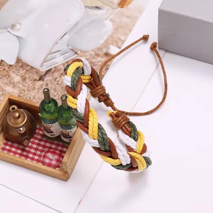 Bracelets en coton véritable style bohème bracelets à breloques ajustables pour femmes et hommes cadeaux d'anniversaire mariage occasions spéciales