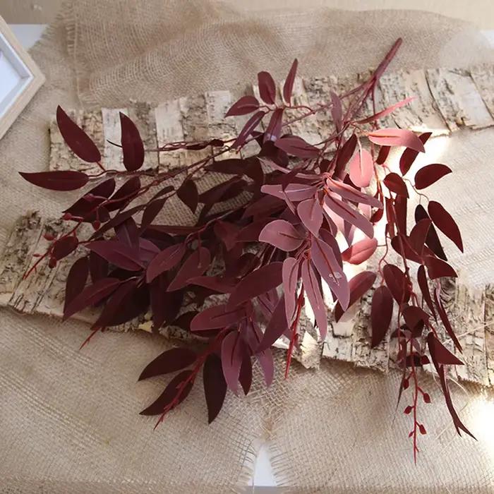 Bouquet de Feuilles Artificielles, Faux Saule, Toile de Fond de Mariage, Faux Feuillage, Décoration de Maison