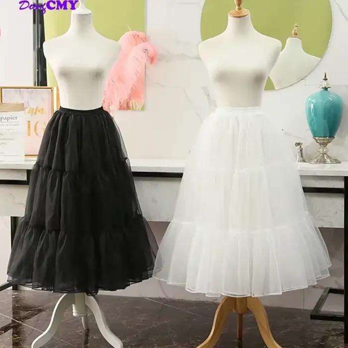 Jupon moelleux de mariée Long Vintage DongCMY