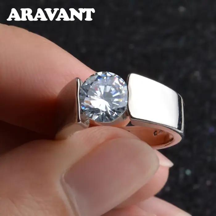 Aravant-Bague en argent 925 pour femme, bijoux fantaisie, cadeaux, 8mm