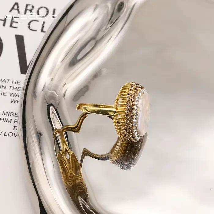 GLSEEVO – bagues baroques en perles d'eau douce pour femmes