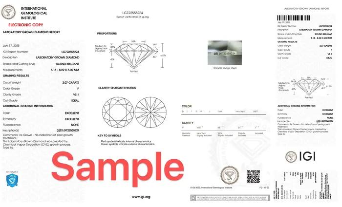 Bague de fiançailles en diamant cultivé en laboratoire
