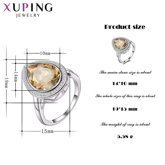Xuping-Bague en cristal de haute qualité pour femme