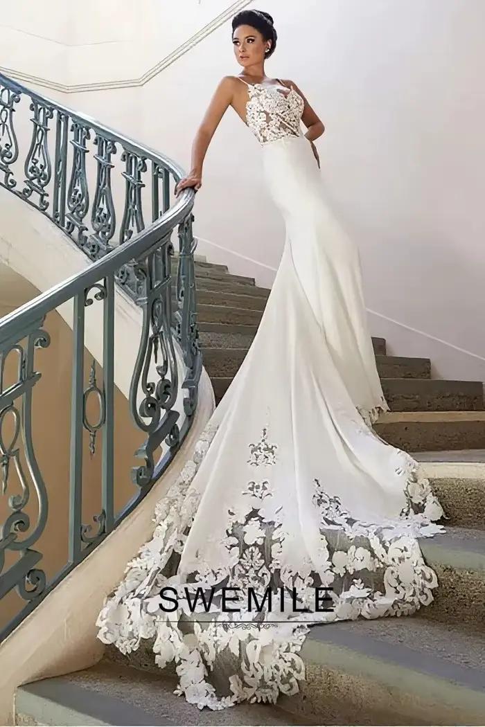 SWEMILE – robe de mariée sirène élégante pour femmes