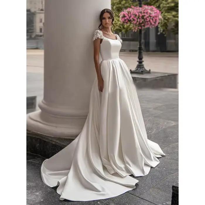 Robe de mariée en satin