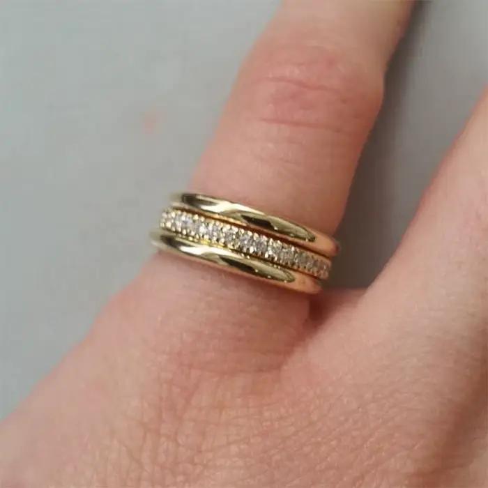 Alliance de mariage micro-pavée en zircone cubique pour femmes, bagues de fiançailles classiques pour célébrer l'éternité occasions spéciales