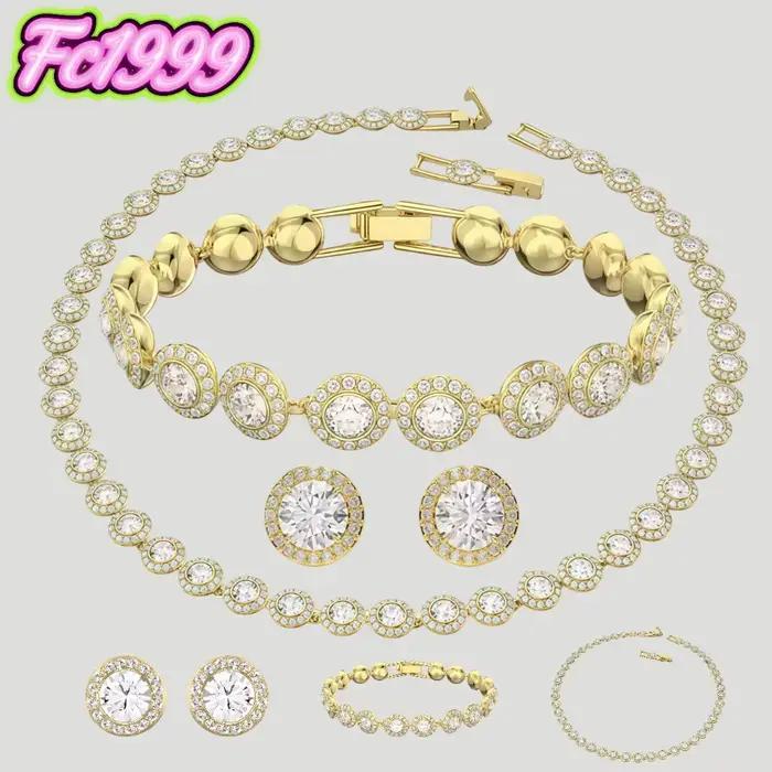 Ensemble de bijoux ronds en or S925