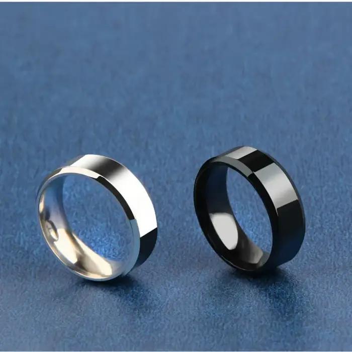 Bague en acier inoxydable et titane avec breloques multifonction pour homme et femme pour les occasions spéciales et le suivi du bien-être