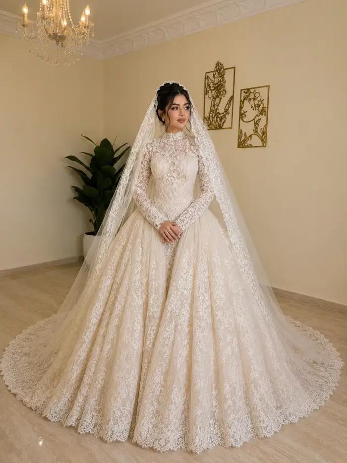 Robe de mariée musulmane de luxe