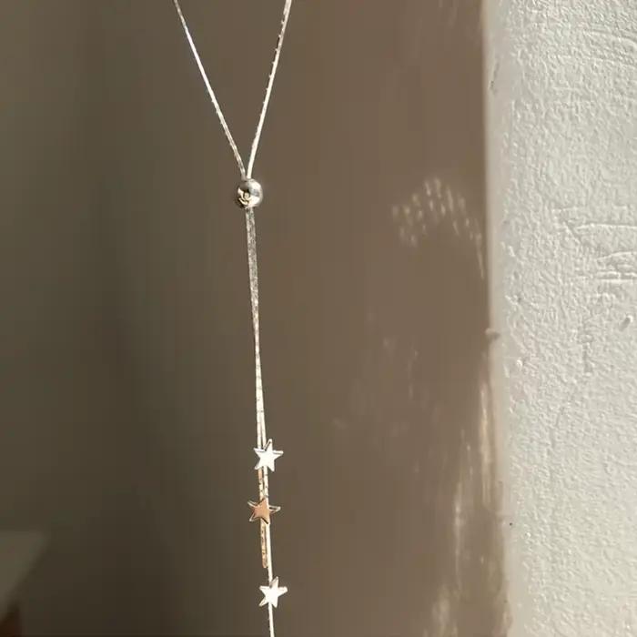 Collier étoile à pampilles de luxe pour femmes, chaîne clavicule réglable, bijou cadeau pour mère, épouse, meilleure amie, occasions spéciales comme anniversaire, mariage, fête
