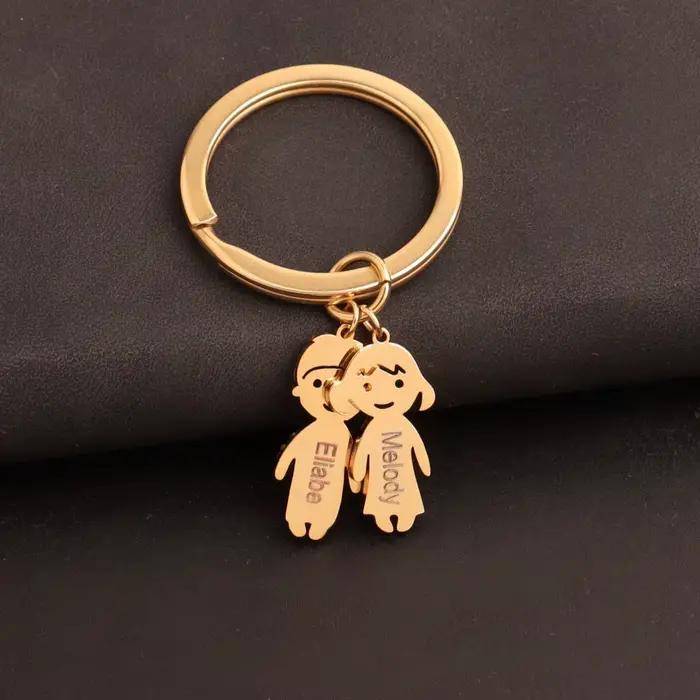 Pendentif en acier inoxydable pour garçons et filles, collier personnalisé pour femmes et enfants, nom gravé, perles de Date, bijoux de famille, cadeau