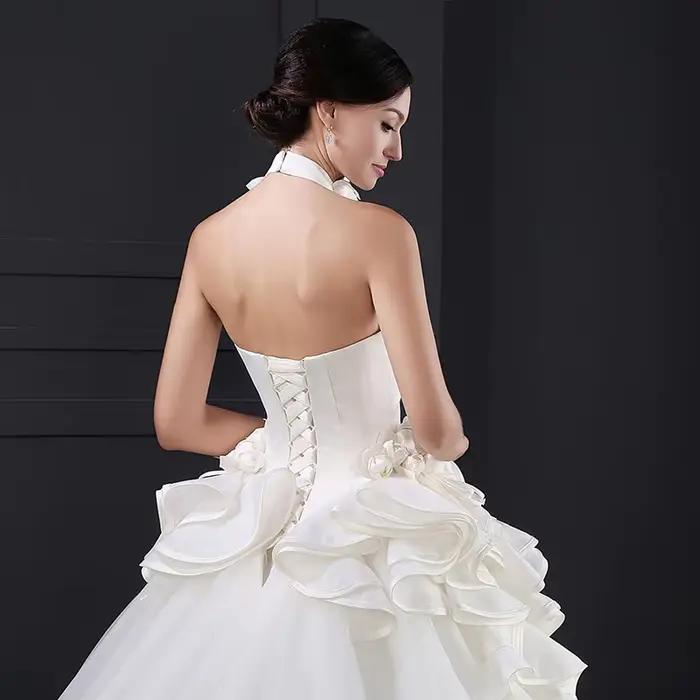 Z-003 Personnalisé robe de mariée 2020 blanc tulle boho simple corset civil elegantes vintage prix réel invitada