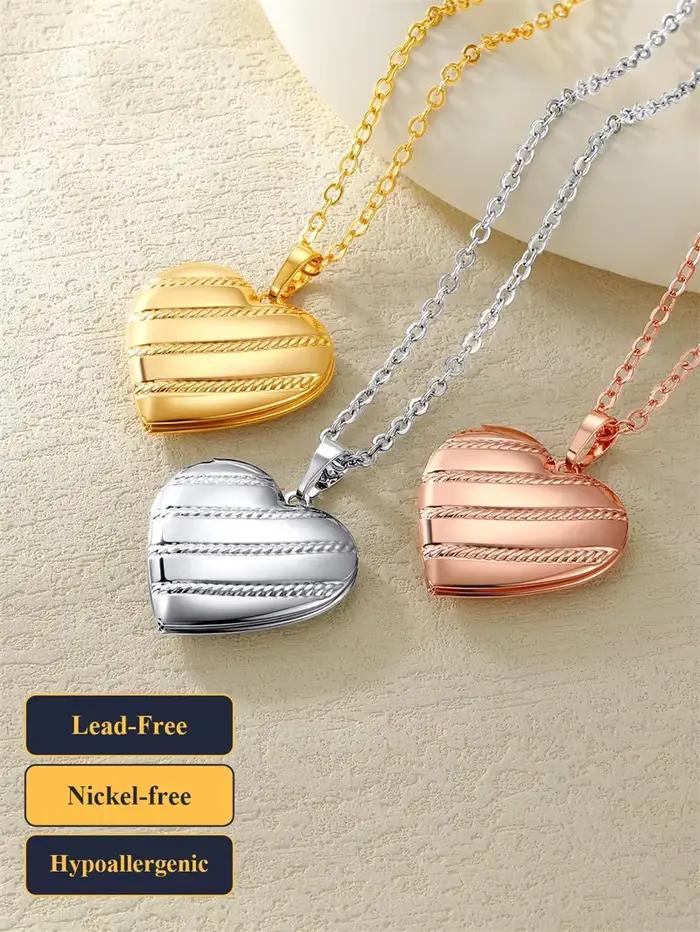 Collier médaillon avec photo personnalisée pour femmes, médaillon en forme de cœur, bijoux commémoratifs, cadeaux d'anniversaire pour femmes