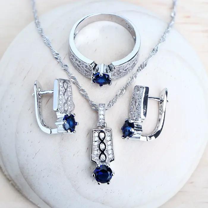 Ensemble de bijoux en argent regardé 925 pour femme avec zirconium blanc et motifs de plantes pour mariage et occasions spéciales