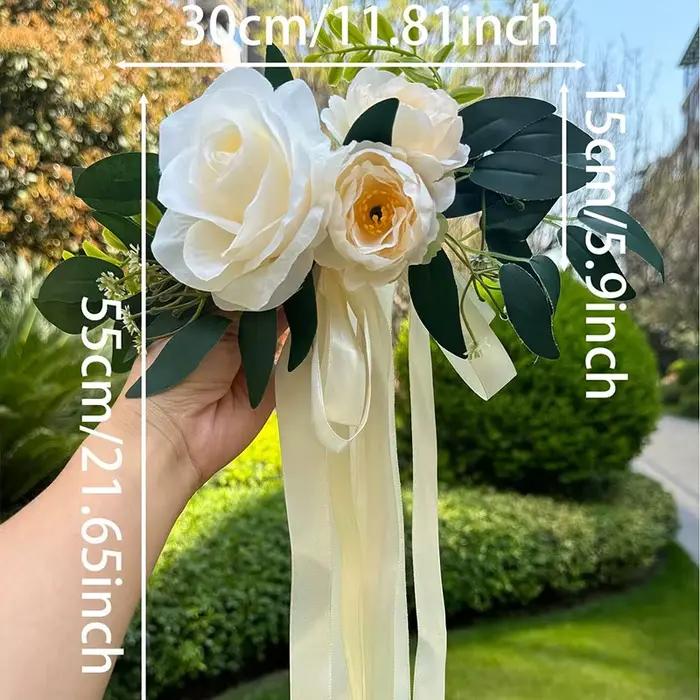 1 pièce de décoration nœud pour rétroviseur de voiture de mariage et poignée de porte