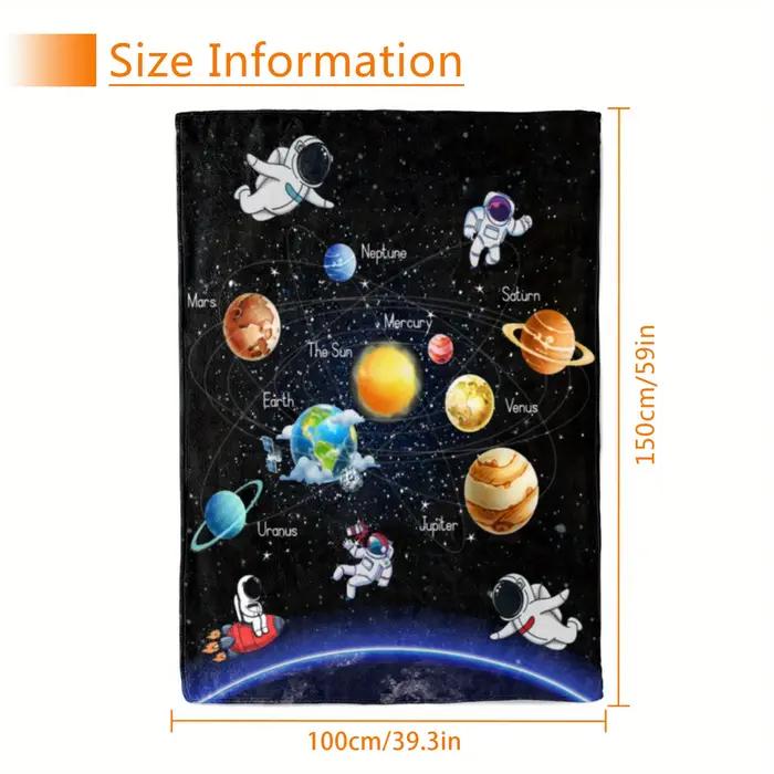Couverture à imprimé AstronsomPlanet, couverture chaude et confortable en glouton pour canapé, lit, canapé, bureau, couvertures polyvalentes, cadeau toutes saisons